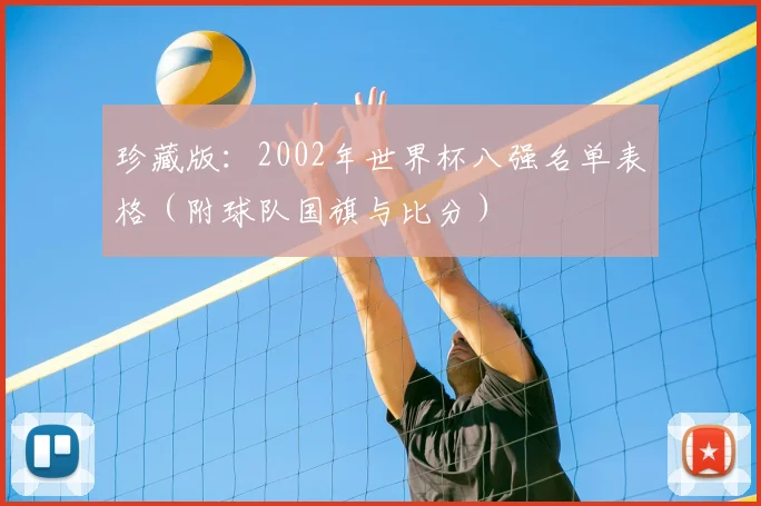 珍藏版：2002年世界杯八强名单表格（附球队国旗与比分）